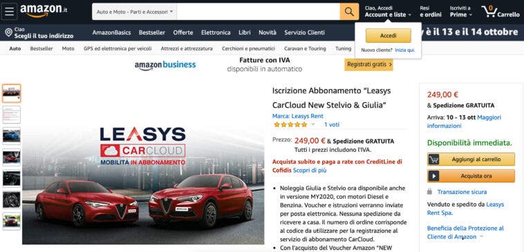 Leasys CarCloud Alfa Romeo Stelvio: tanti vantaggi, qualche accortezza 