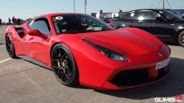 Ferrari 488 GTB Novitec drag race