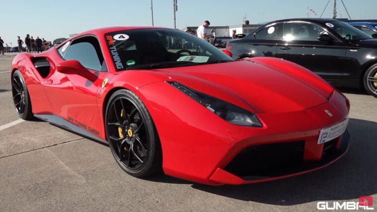 Ferrari 488 GTB Novitec drag race