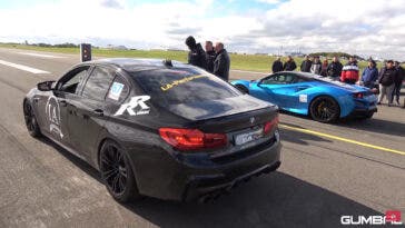 Ferrari F8 Tributo vs BMW M5 F90 drag race