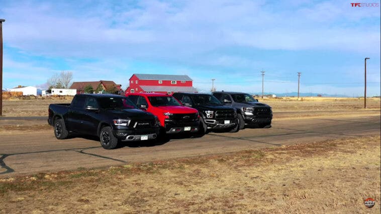 Ram 1500 TRX vs Ford F-150 Raptor drag race