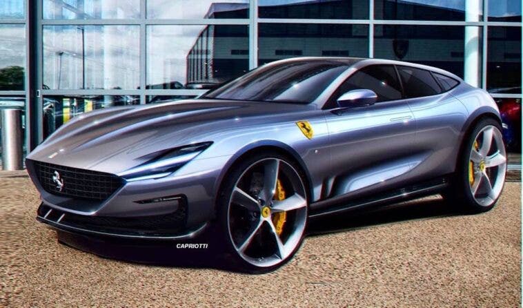 Ferrari Purosangue shooting brake render