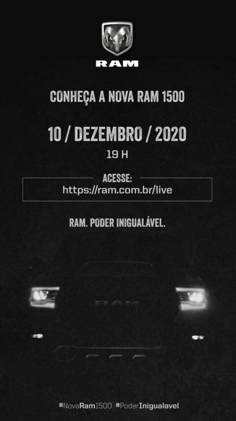 Ram 1500 2021 teaser Brasile
