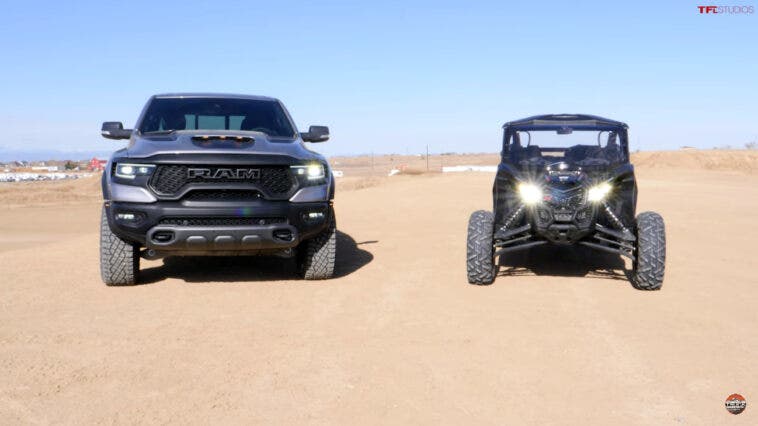 Ram 1500 TRX vs Can-Am Maverick X3 Turbo RR drag race