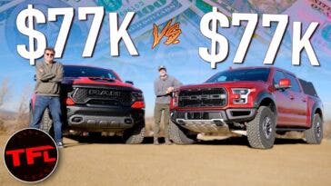 Ram 1500 TRX vs Ford F-150 Raptor TFL