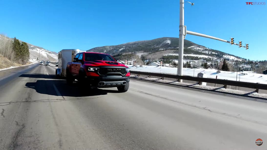 Ram 1500 TRX vs Ford F-150 Raptor test traino
