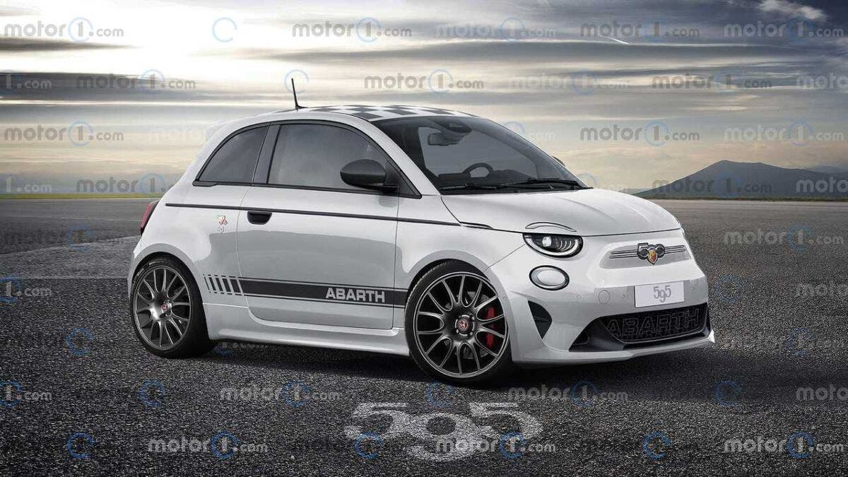 Nuova 500 Elettrica Abarth Render