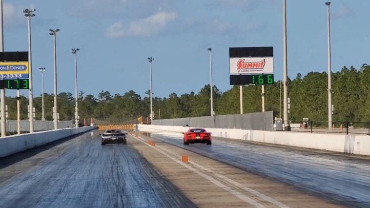 Ferrari F8 Tributo vs 488 Pista drag race