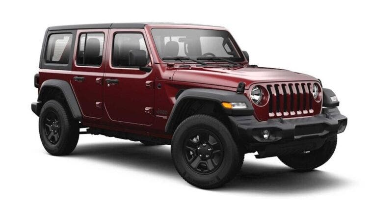 Jeep Wrangler 2021 pelette colori