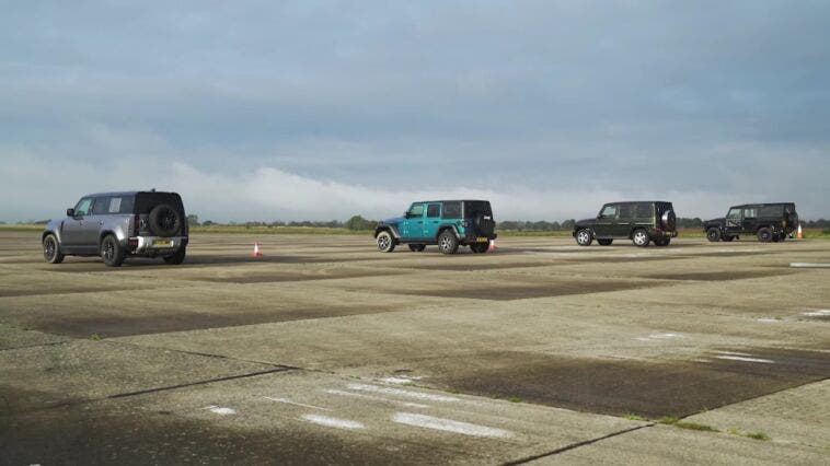 Jeep Wrangler vs Mercedes Classe G vs Land Rover Defender