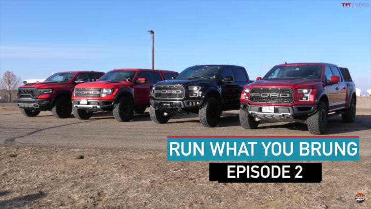 Ram 1500 TRX vs Ford Raptor drag race