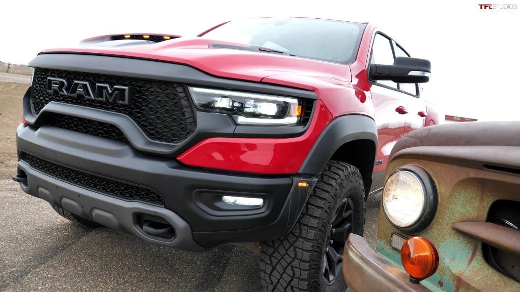 Ram 1500 TRX vs International Harvester drag race