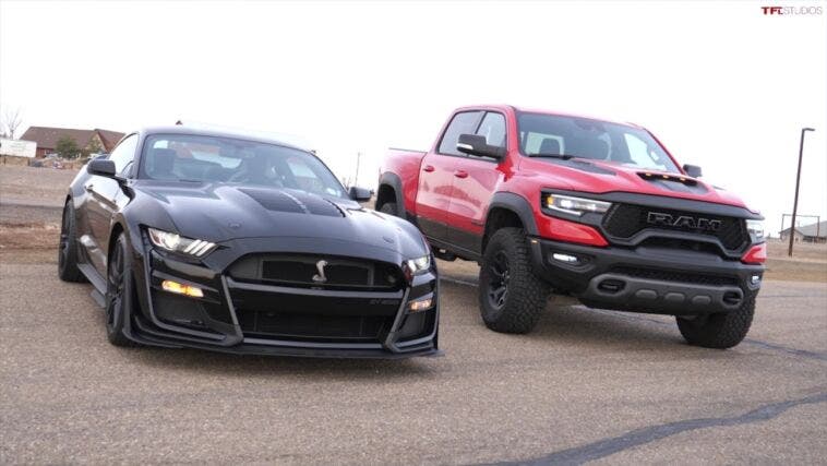 Ram 1500 TRX vs Shelby GT500 drag race