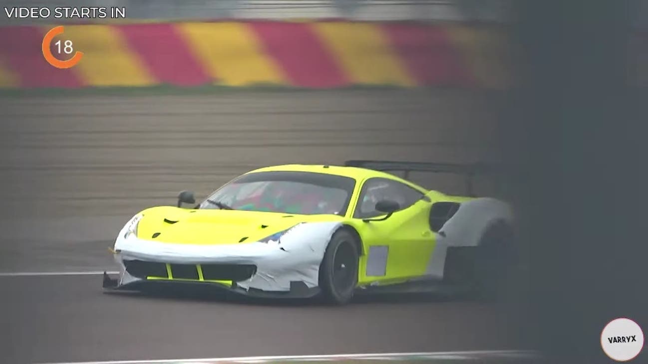 Ferrari 488 GTE pista bagnata