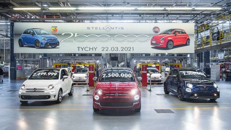 Fiat 500 2,5 milioni esemplari Tychy