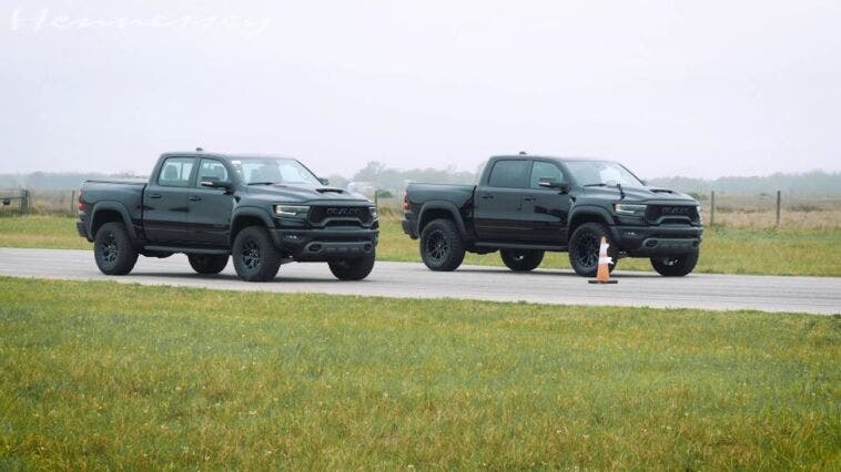 Ram 1500 TRX drag race Hennessey Performance