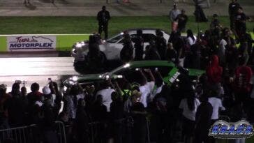 Dodge Challenger SRT Hellcat Redeye vs Challenger Drag Pak drag race