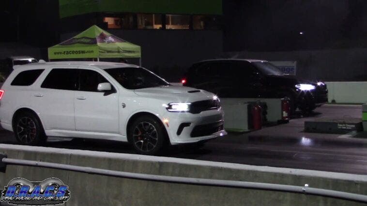 Dodge Durango SRT Hellcat drag race