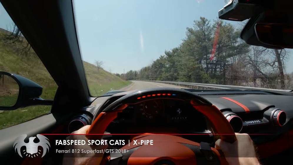 Ferrari 812 Superfast impianto scarico personalizzato