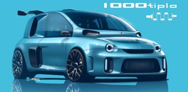 Fiat Multipla 1000 CV render