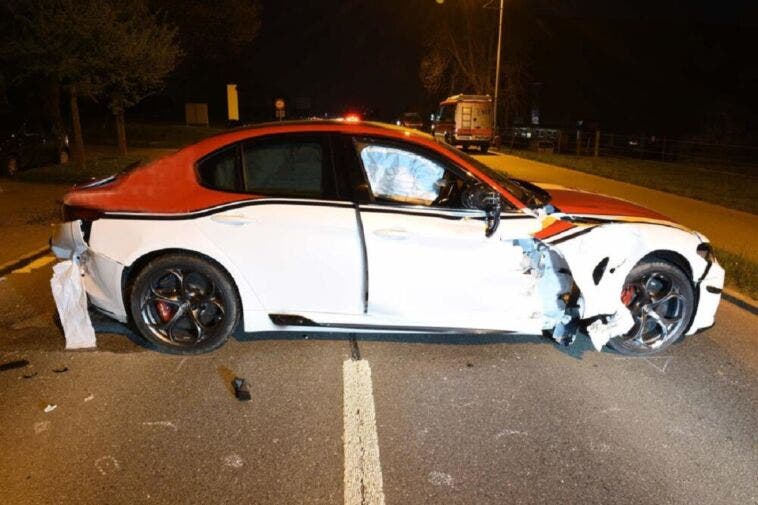 Alfa Romeo Giulia Quadrifoglio Distrutta