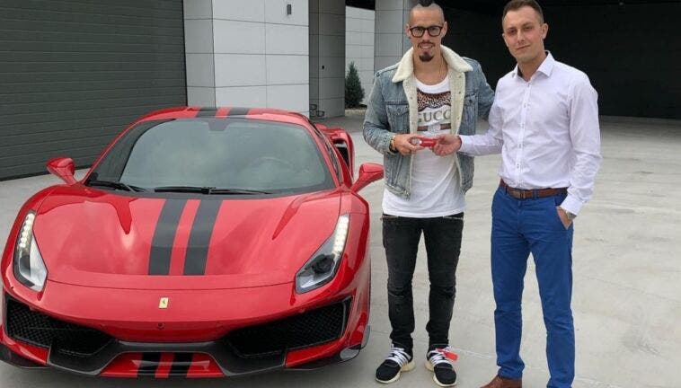 Ferrari 488 Pista Marek Hamsik