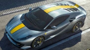 Ferrari 812 Competizione motore centrale render