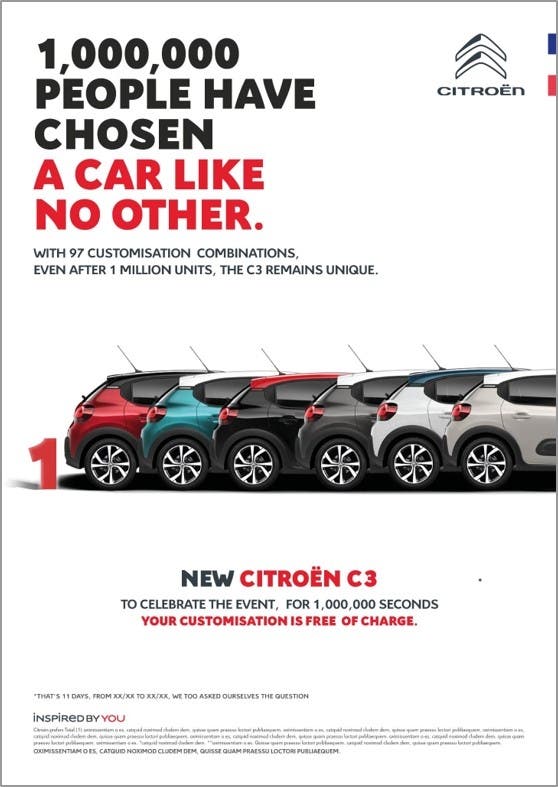 Nuova Citroën C3 esemplari prodotti