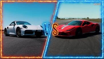 Ferrari F8 Spider vs Porsche 911 Turbo S drag race