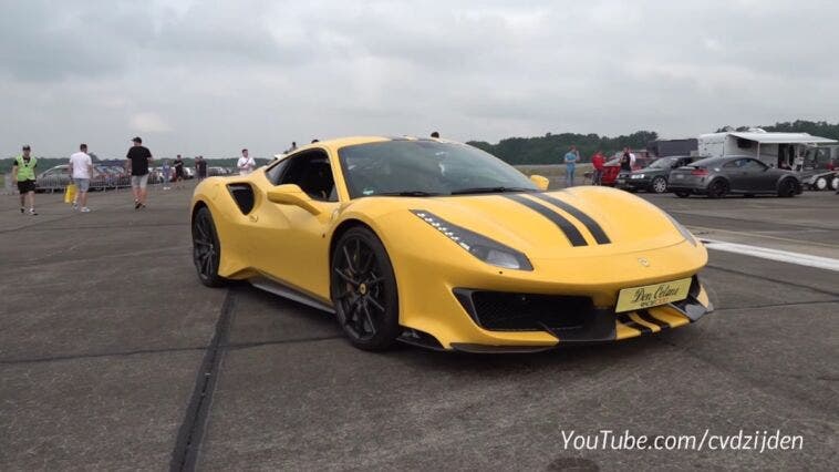 Ferrari 488 Pista drag race Germania