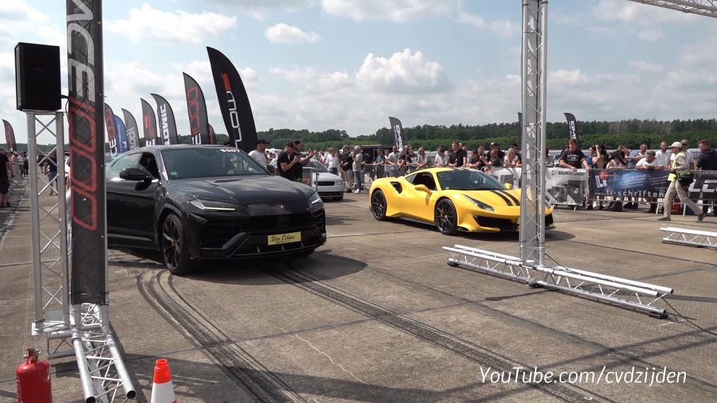 Ferrari 488 Pista drag race Germania