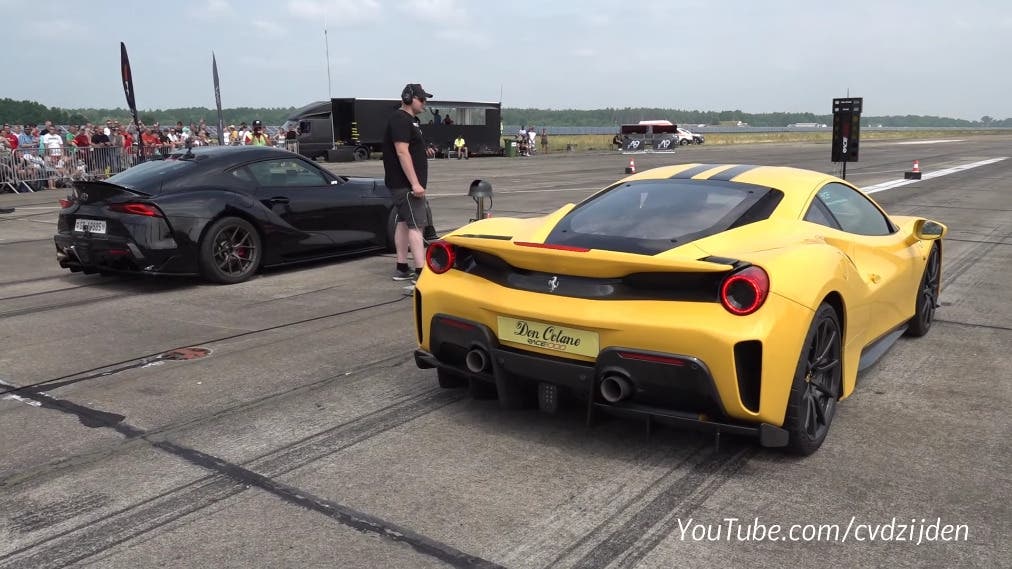 Ferrari 488 Pista drag race Germania