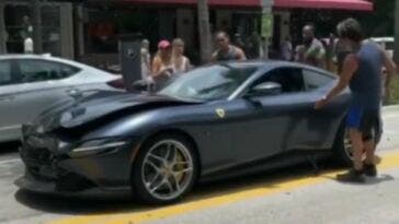 Ferrari Roma incidente