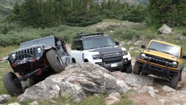 Jeep Wrangler 392 vs Ford Bronco Sasquatch vs Land Rover Defender