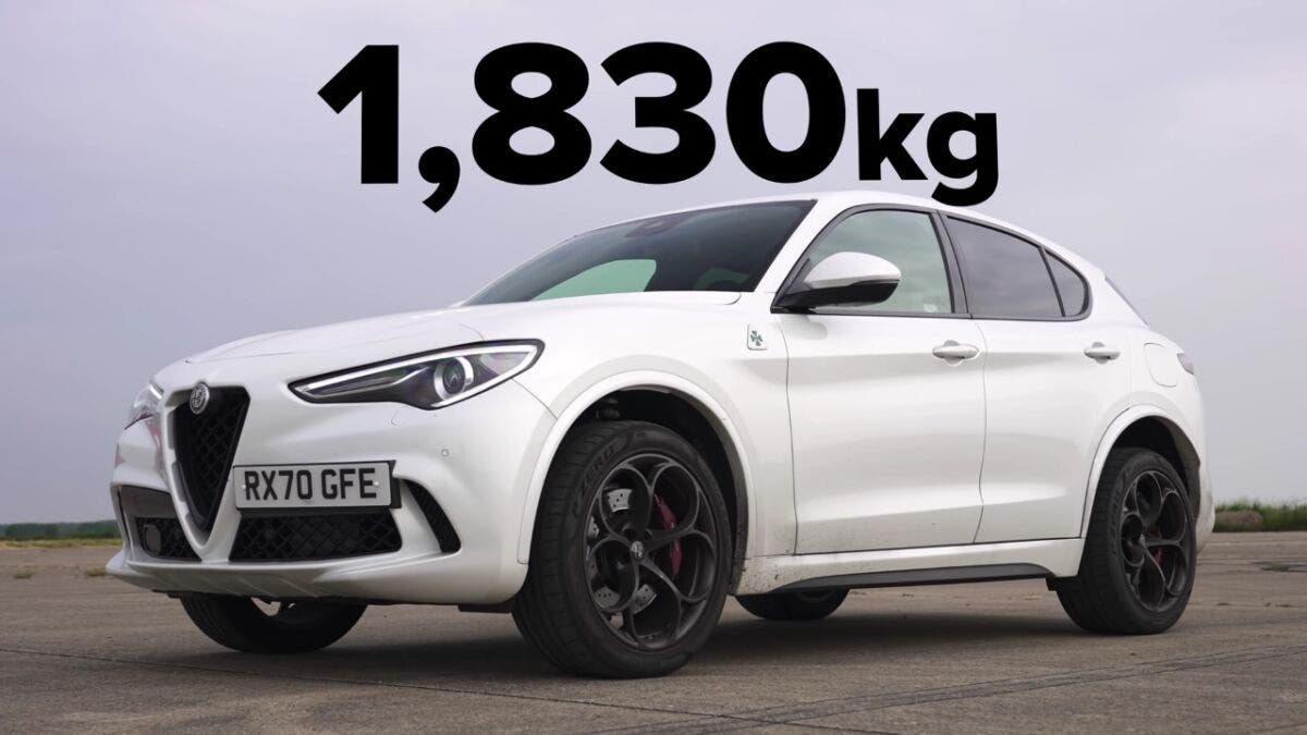 Alfa Romeo Stelvio Quadrifoglio vs BMW X3 M vs Mercedes-AMG GLS 63 S vs Jaguar F-Pace SVR drag race