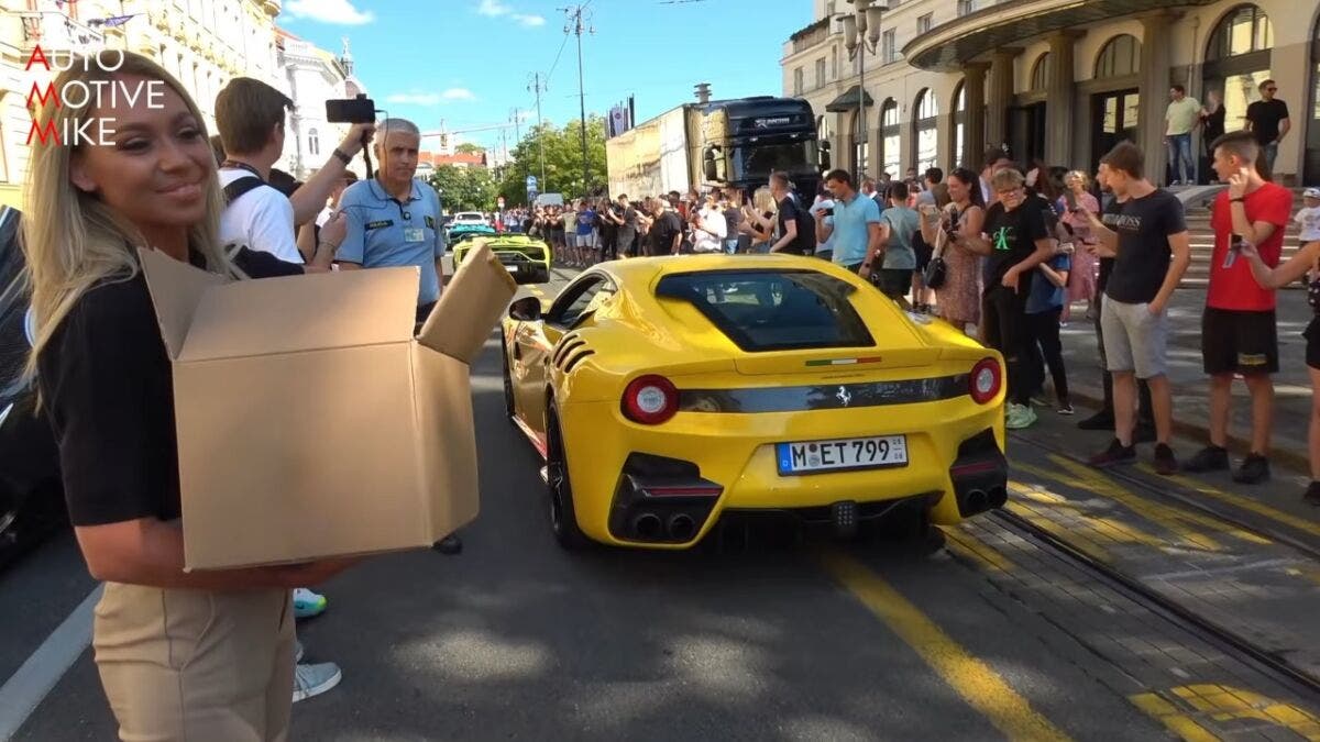 Ferrari F12tdf vs Rimac Nevera drag race