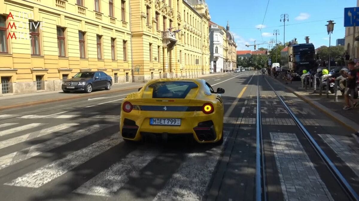 Ferrari F12tdf vs Rimac Nevera drag race