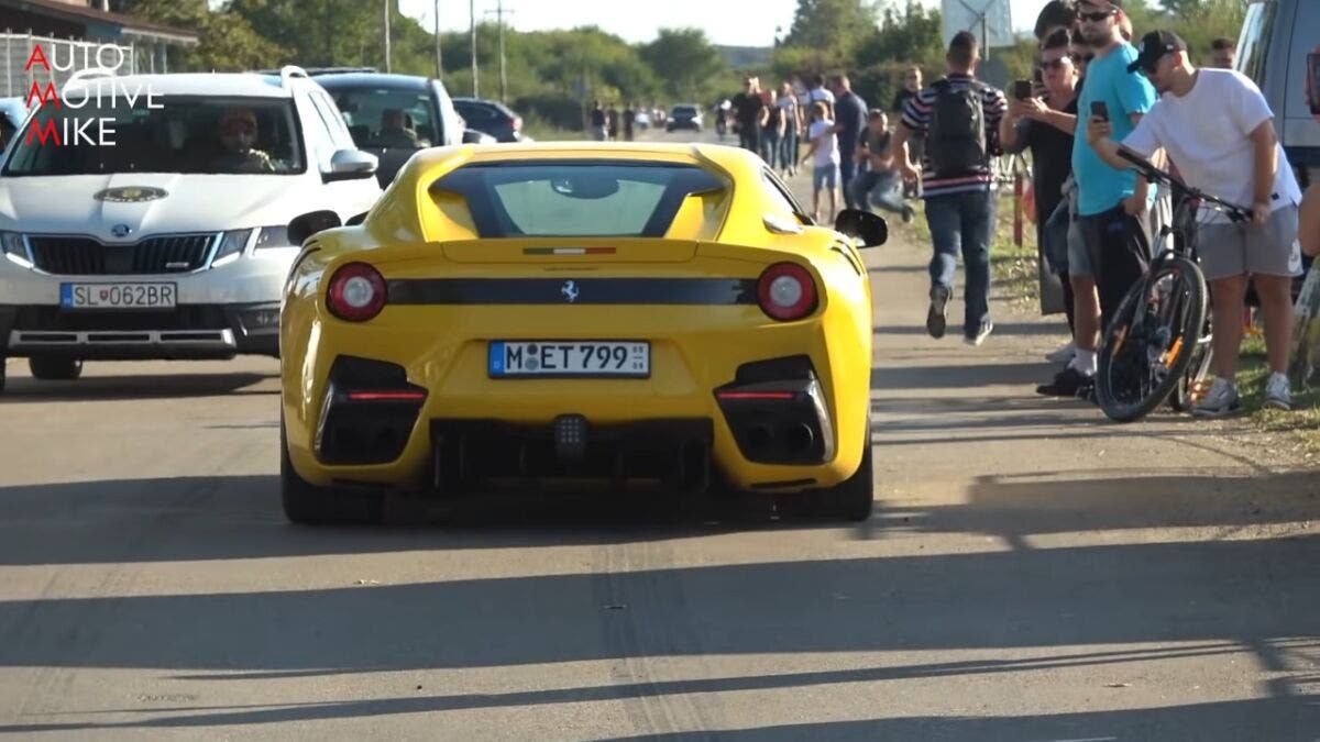 Ferrari F12tdf vs Rimac Nevera drag race