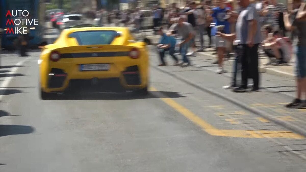 Ferrari F12tdf vs Rimac Nevera drag race