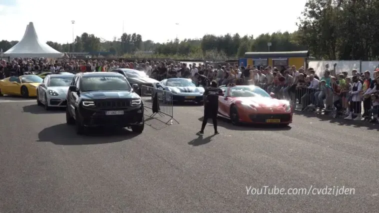 Jeep Grand Cherokee Trackhawk vs Ferrari 812 GTS drag race