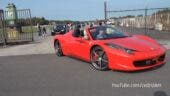 Ferrari 458 Spider vs Rolls-Royce Ghost drag race