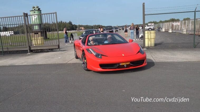 Ferrari 458 Spider vs Rolls-Royce Ghost drag race