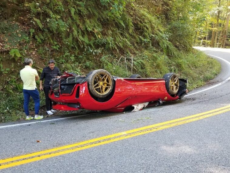 Ferrari 488 Pista Spider incidente