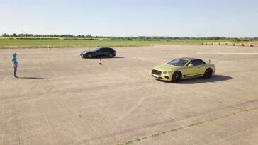 Ferrari GTC4Lusso vs Bentley Continental GT V8 drag race