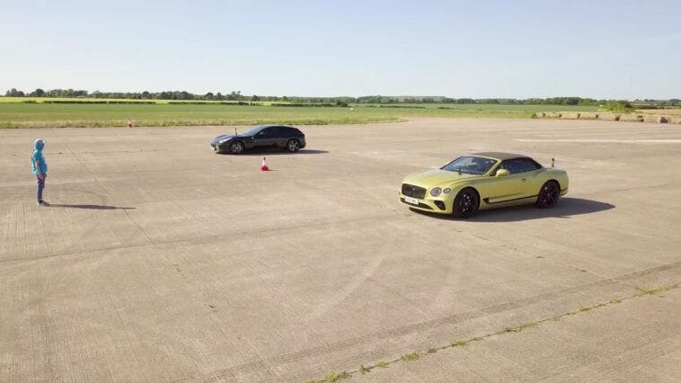 Ferrari GTC4Lusso vs Bentley Continental GT V8 drag race