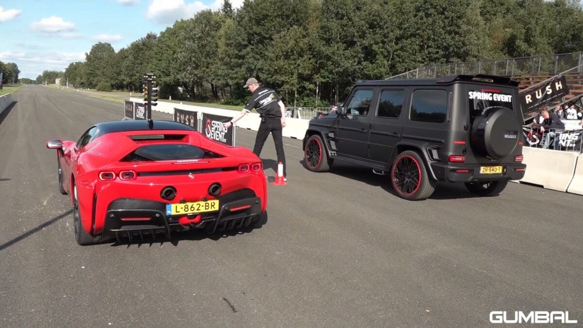 Ferrari SF90 Stradale vs F12tdf vs Mercedes-AMG G 63 drag race