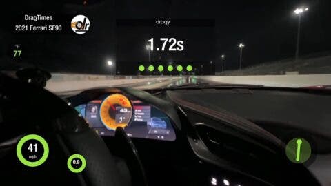 Ferrari SF90 Stradale vs Tesla Model S Plaid drag race