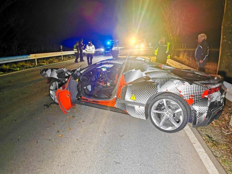 Ferrari SF90 Stradale Bosch incidente Germania