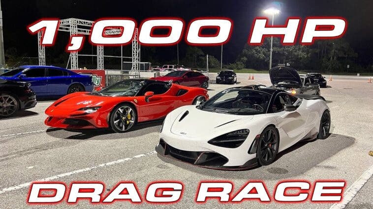 Ferrari SF90 Stradale vs McLaren 720S 1000 CV drag race