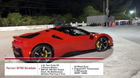 Ferrari SF90 Stradale vs McLaren 720S 1000 CV drag race